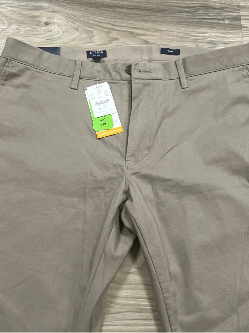 J.Crew Flex Slim Fit Chino Pants TruTemp 365 Mens 36x30 BZ109 NWT $118